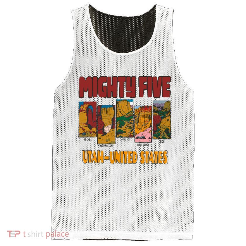 Big 5 Utah Mighty Five National Park Mesh Reversible Basketball Jersey Tank