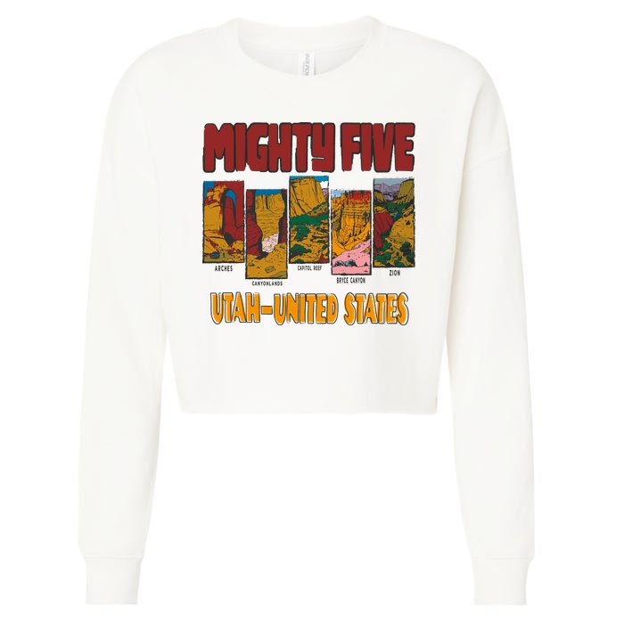 Big 5 Utah Mighty Five National Park Cropped Pullover Crew