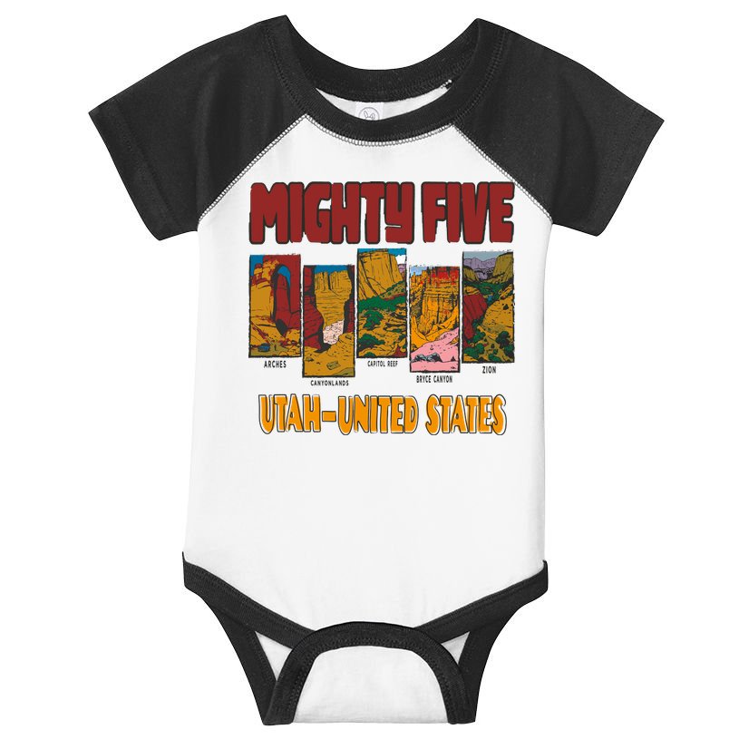 Big 5 Utah Mighty Five National Park Infant Baby Jersey Bodysuit