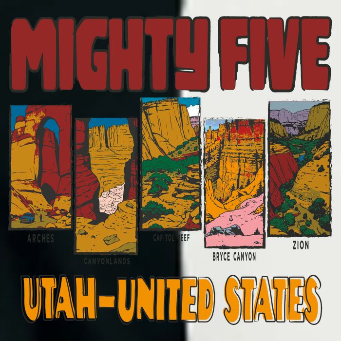 Big 5 Utah Mighty Five National Park Infant Baby Jersey Bodysuit