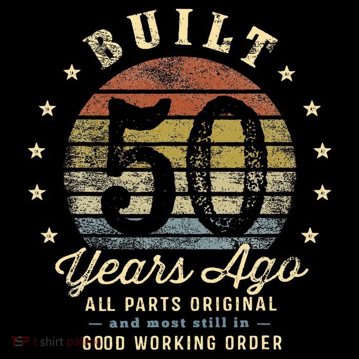Built 50 Years Ago All Parts Original Gifts 50th Birthday 7-Panel Snapback Hat