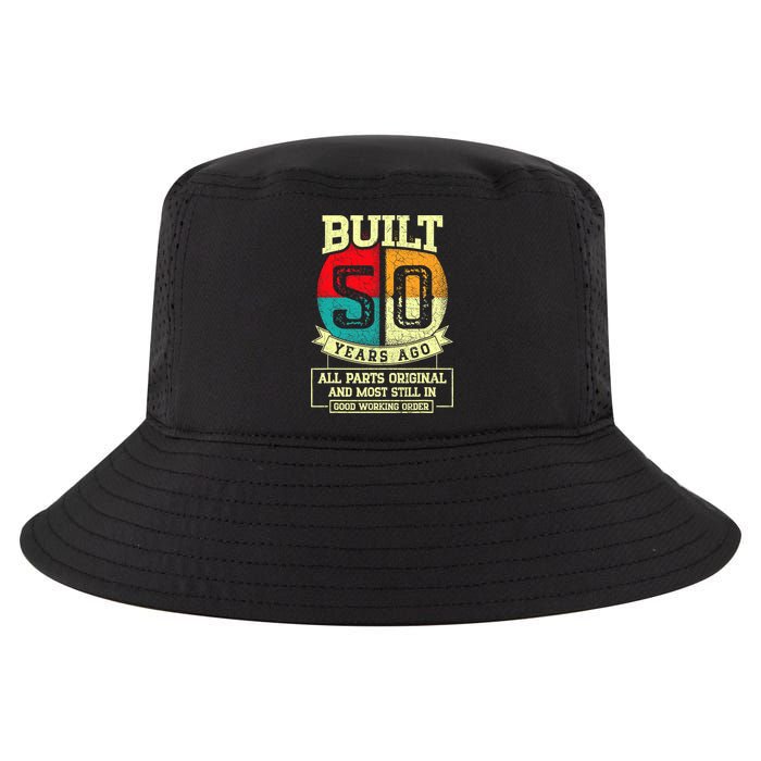 Built 50 Years Ago All Parts Original 50th Birthday Cool Comfort Performance Bucket Hat