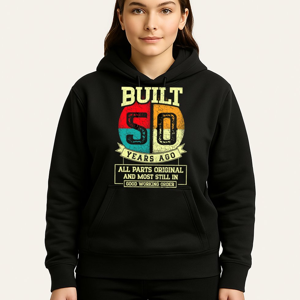 Built 50 Years Ago All Parts Original 50th Birthday Hoodie