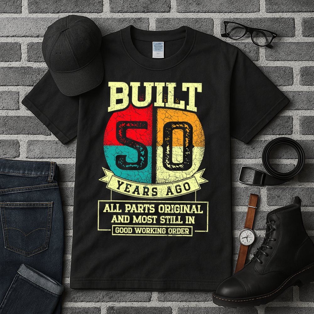 Built 50 Years Ago All Parts Original 50th Birthday Tall T-Shirt
