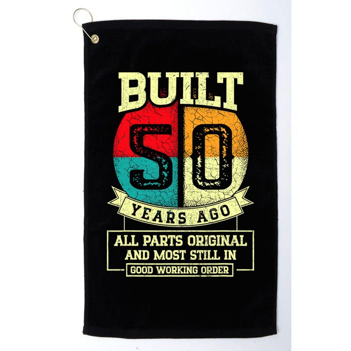 Built 50 Years Ago All Parts Original 50th Birthday Golf Towel