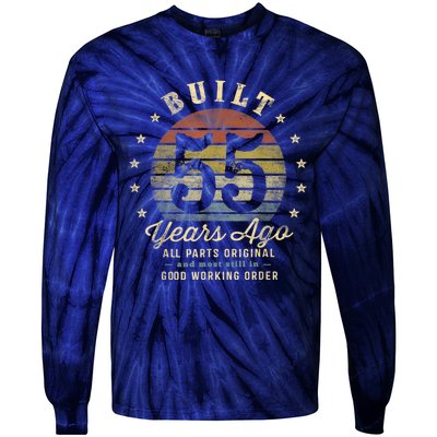 Built 55 Years Ago - All Parts Original Gifts 55th Birthday Tie-Dye Long Sleeve Shirt