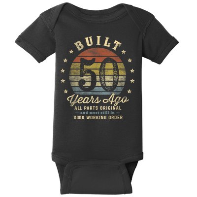 Built 50 Years Ago - All Parts Original Gifts 50th Birthday Baby Bodysuit