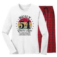 Built 54 Years Ago 54th Birthday All Parts Original 1969 Women's Long Sleeve Flannel Pajama Set 