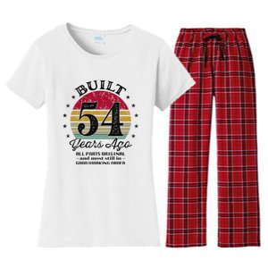 Built 54 Years Ago 54th Birthday All Parts Original 1969 Women's Flannel Pajama Set