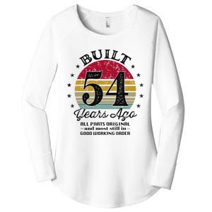 Built 54 Years Ago 54th Birthday All Parts Original 1969 Women's Perfect Tri Tunic Long Sleeve Shirt