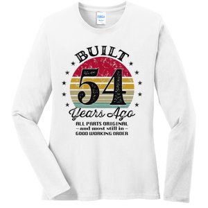 Built 54 Years Ago 54th Birthday All Parts Original 1969 Ladies Long Sleeve Shirt