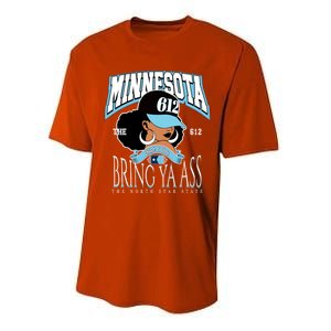 Bold 612 Afro Queen Design Minnesota Bring Ya Ass Funny Gift Performance Sprint T-Shirt