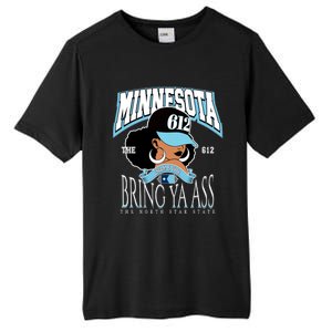 Bold 612 Afro Queen Design Minnesota Bring Ya Ass Funny Gift Tall Fusion ChromaSoft Performance T-Shirt