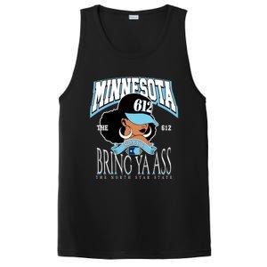 Bold 612 Afro Queen Design Minnesota Bring Ya Ass Funny Gift PosiCharge Competitor Tank