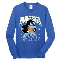 Bold 612 Afro Queen Design Minnesota Bring Ya Ass Funny Gift Tall Long Sleeve T-Shirt