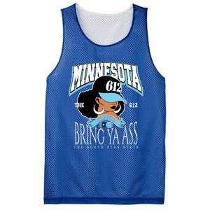 Bold 612 Afro Queen Design Minnesota Bring Ya Ass Funny Gift Mesh Reversible Basketball Jersey Tank