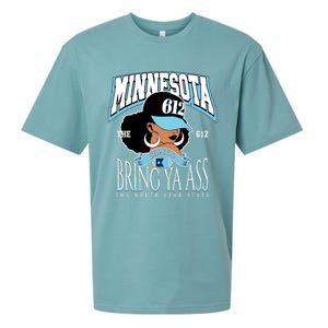 Bold 612 Afro Queen Design Minnesota Bring Ya Ass Funny Gift Sueded Cloud Jersey T-Shirt