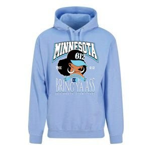 Bold 612 Afro Queen Design Minnesota Bring Ya Ass Funny Gift Unisex Surf Hoodie