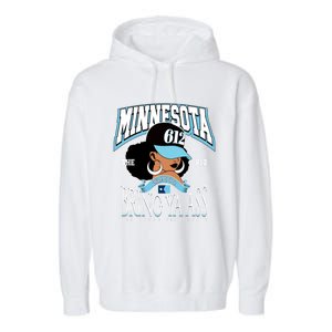 Bold 612 Afro Queen Design Minnesota Bring Ya Ass Funny Gift Garment-Dyed Fleece Hoodie