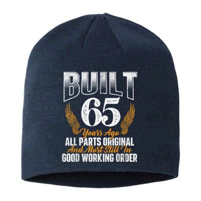 Built 65 Years Ago 65th Birthday 65 Years Old Bday Sustainable Beanie