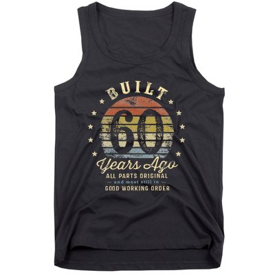 Built 60 Years Ago All Parts Original Gifts 60th Birthday Tank Top