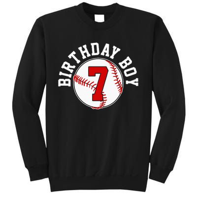 Baseball 7th Birthday Party 7 Years Old Gift Sweatshirt