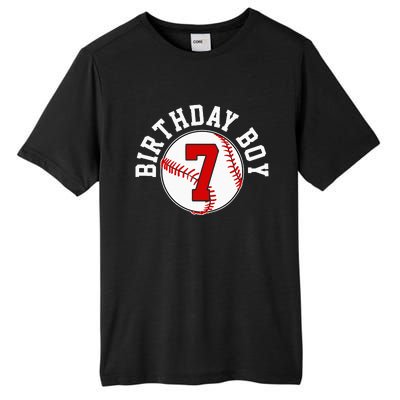 Baseball 7th Birthday Party 7 Years Old Gift Tall Fusion ChromaSoft Performance T-Shirt