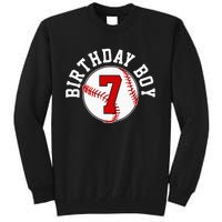 Baseball 7th Birthday Party 7 Years Old Gift Tall Sweatshirt