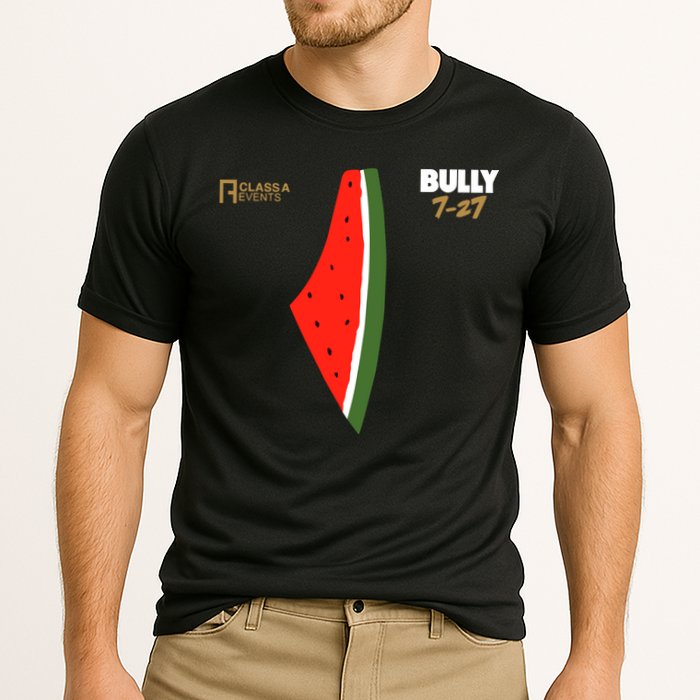 Bully 727 Palestine Watermelon Cooling Performance Crew T-Shirt