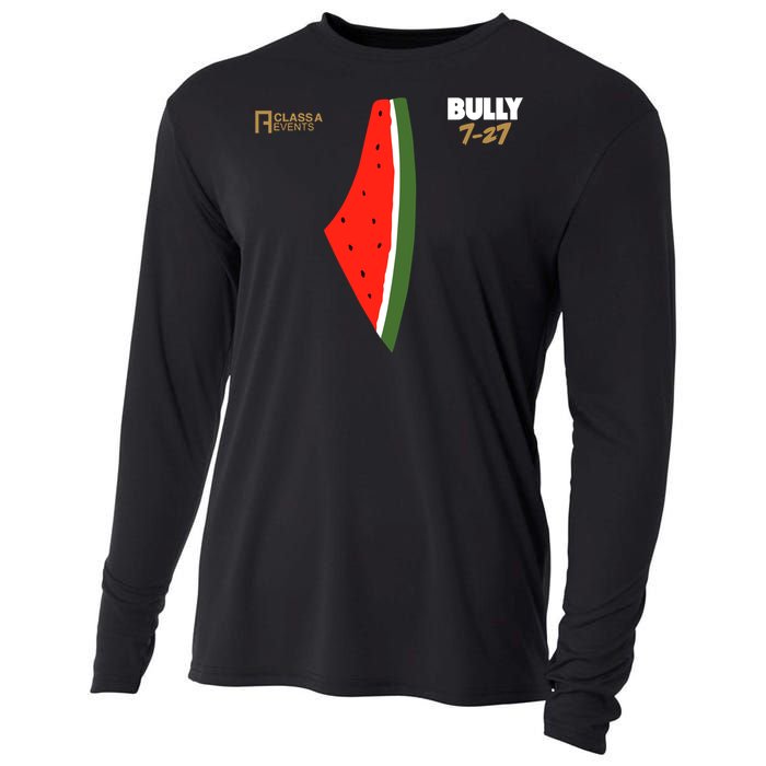 Bully 727 Palestine Watermelon Cooling Performance Long Sleeve Crew