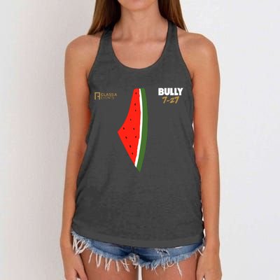 Bully 727 Palestine Watermelon Women's Knotted Racerback Tank