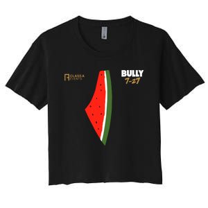 Bully 727 Palestine Watermelon Women's Crop Top Tee