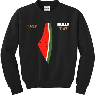 Bully 727 Palestine Watermelon Kids Sweatshirt