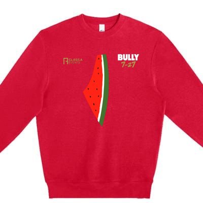 Bully 727 Palestine Watermelon Premium Crewneck Sweatshirt