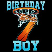 Boy 7 Years Old Gifts 8th Birthday Basketball Person Cooling Performance Crew T-Shirt