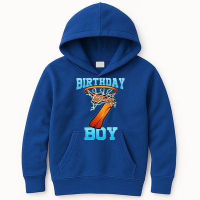 Boy 7 Years Old Gifts 8th Birthday Basketball Person Kids Hoodie