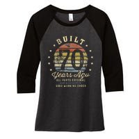 Built 70 Years Ago All Parts Original Gifts 70th Birthday Women's Tri-Blend 3/4-Sleeve Raglan Shirt