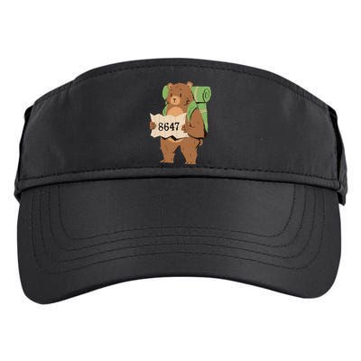 Bear 86 47 Resist Subtle Anti Trump 8647 Save National Parks Adult Drive Performance Visor