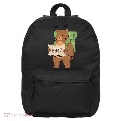 Bear 86 47 Resist Subtle Anti Trump 8647 Save National Parks 16 in Basic Backpack