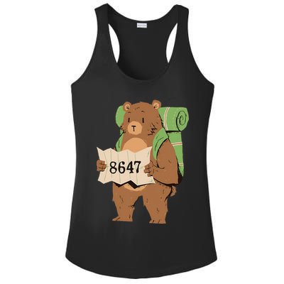 Bear 86 47 Resist Subtle Anti Trump 8647 Save National Parks Ladies PosiCharge Competitor Racerback Tank