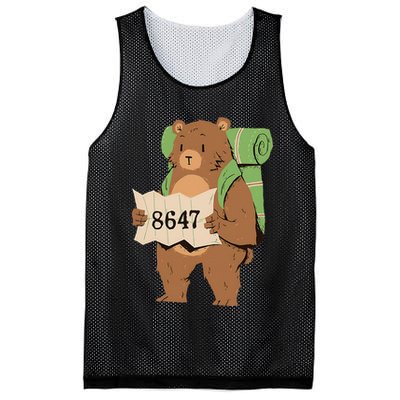 Bear 86 47 Resist Subtle Anti Trump 8647 Save National Parks Mesh Reversible Basketball Jersey Tank