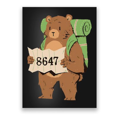 Bear 86 47 Resist Subtle Anti Trump 8647 Save National Parks Poster