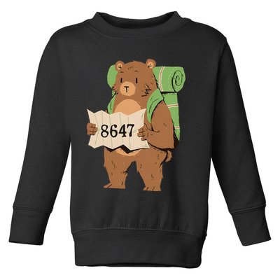 Bear 86 47 Resist Subtle Anti Trump 8647 Save National Parks Toddler Sweatshirt