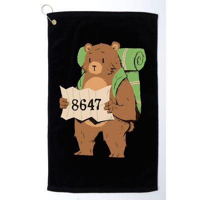 Bear 86 47 Resist Subtle Anti Trump 8647 Save National Parks Golf Towel