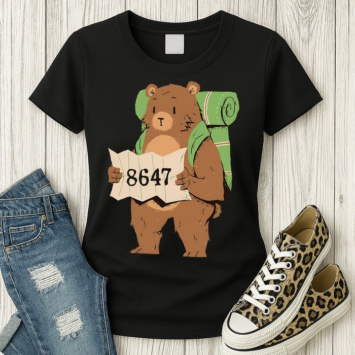 Bear 86 47 Resist Subtle Anti Trump 8647 Save National Parks Womens T-Shirt