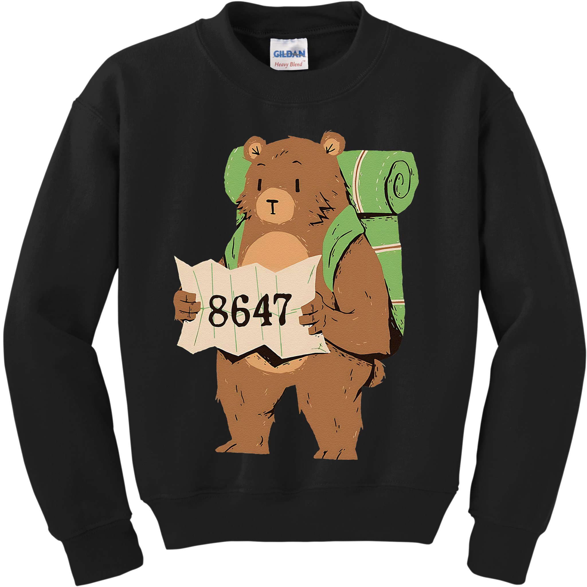 Bear 86 47 Resist Subtle Anti Trump 8647 Save National Parks Kids Sweatshirt