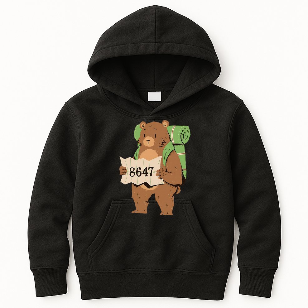Bear 86 47 Resist Subtle Anti Trump 8647 Save National Parks Kids Hoodie