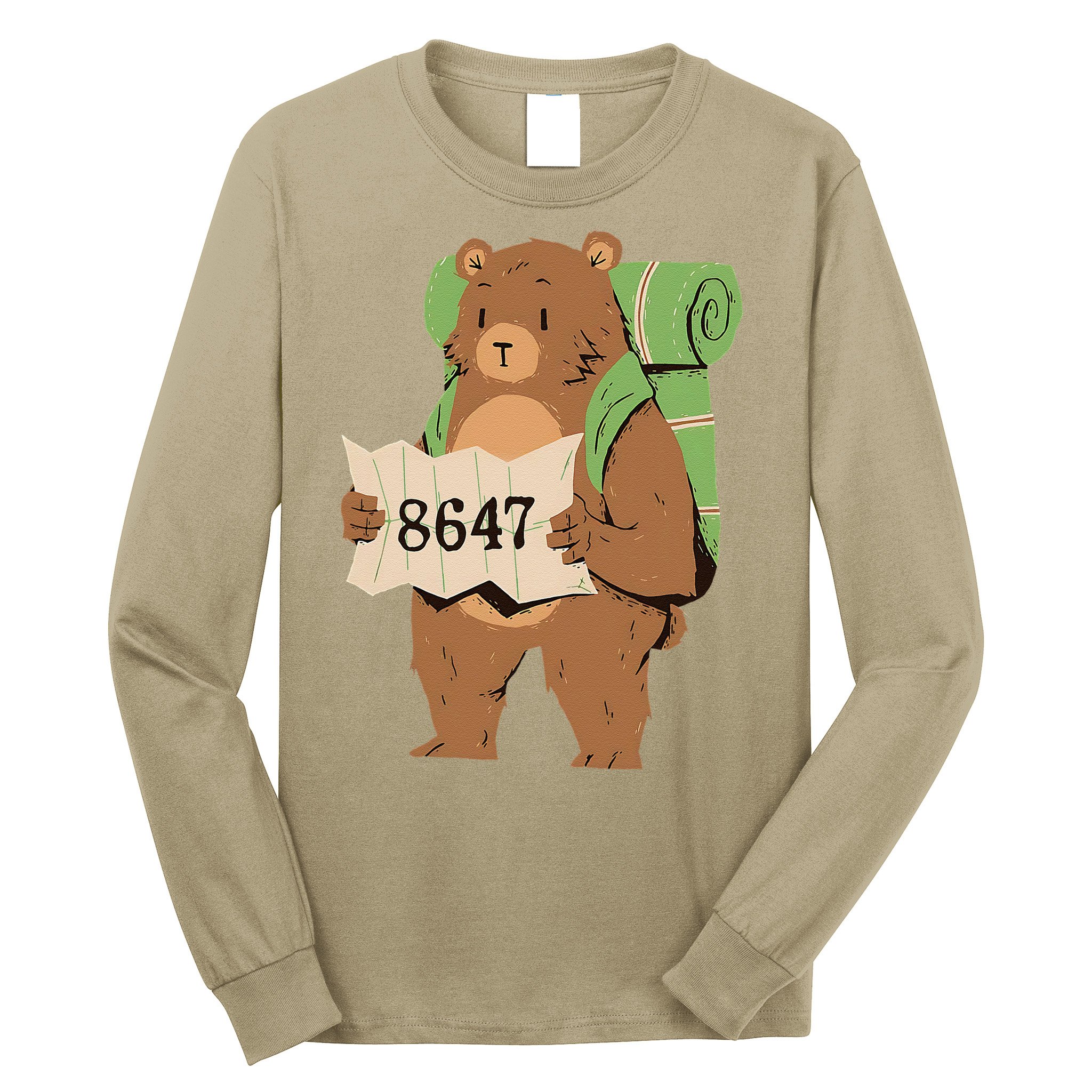 Bear 86 47 Resist Subtle Anti Trump 8647 Save National Parks Long Sleeve Shirt