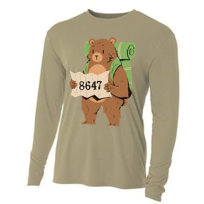 Bear 86 47 Resist Subtle Anti Trump 8647 Save National Parks Cooling Performance Long Sleeve Crew