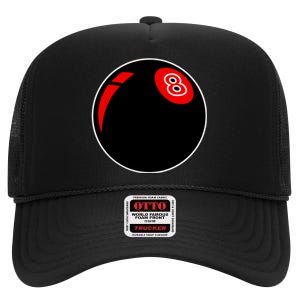 BILLIARDS(snooker) 8 Ball Billiards Dad Gift For Father’s Day High Crown Mesh Back Trucker Hat